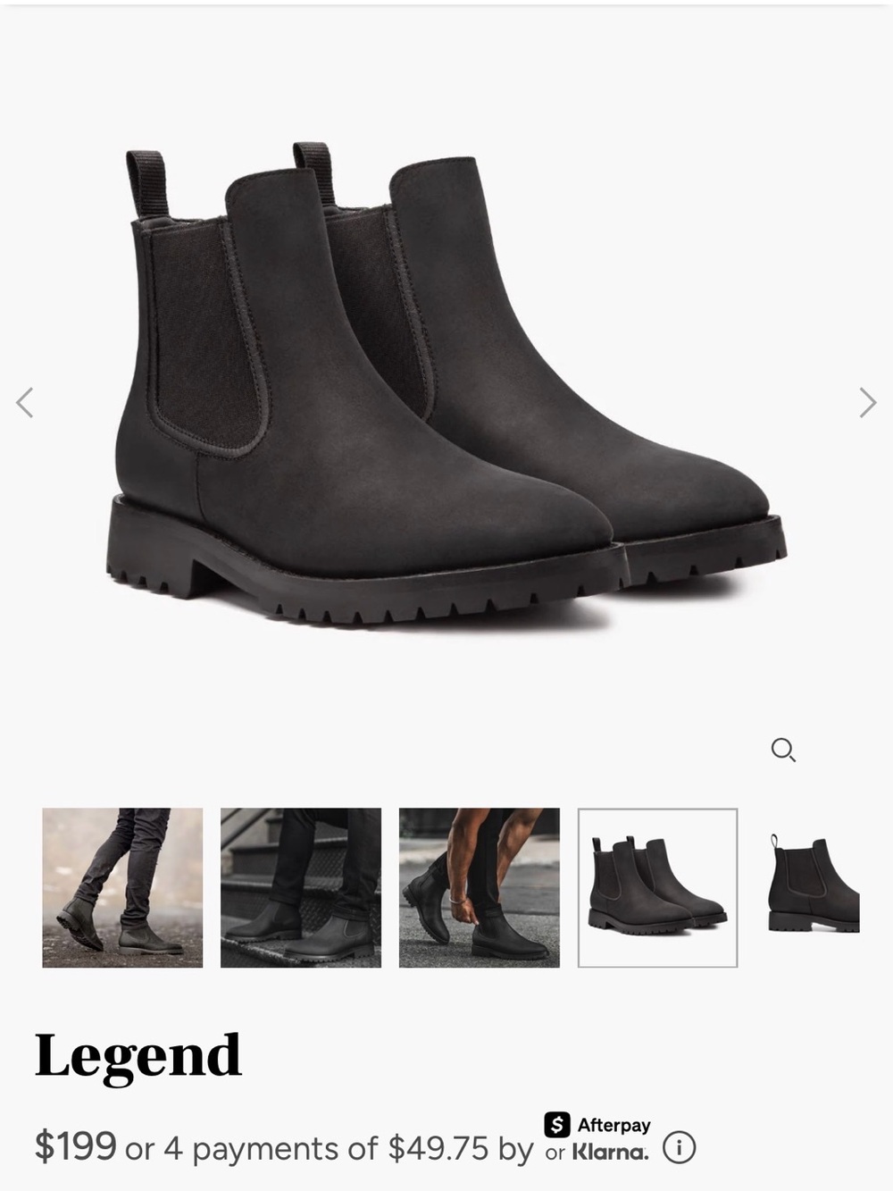 Thursday Chelsea Legend men suede leather boots